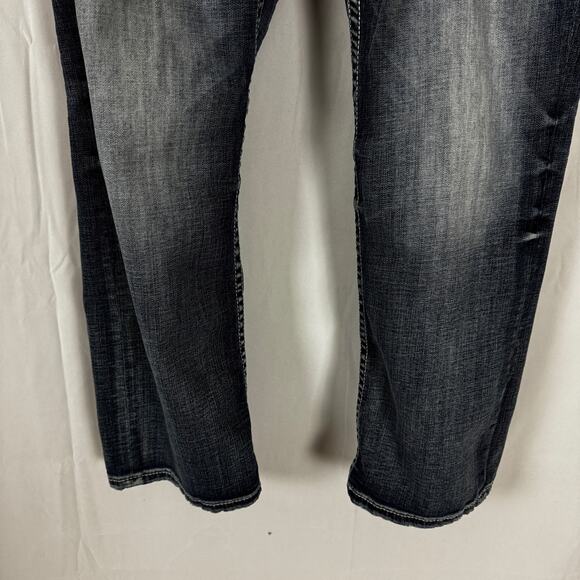 Buckle Black Men’s Straight Leg Jeans Waist 36R Inseam 28 Early Y2K Distressed - Picture 6 of 11
